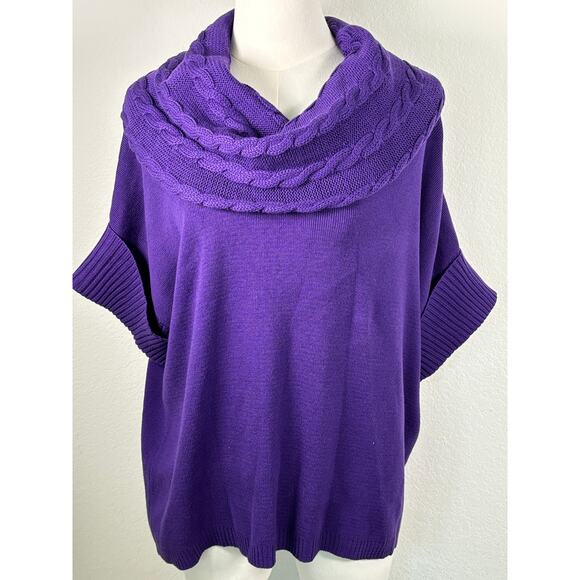 Chaus Purple Cowl Neck Sweater - Picture 1 of 3